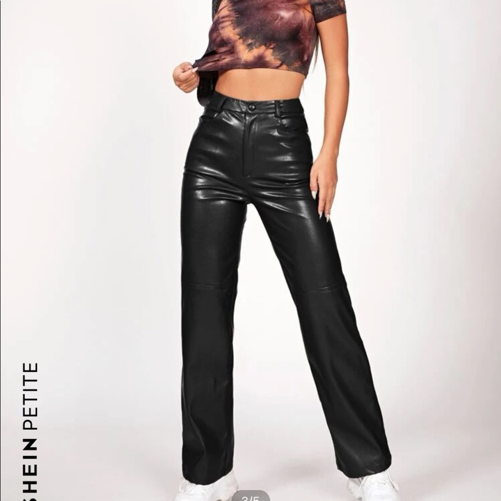BRAND NEW Shein Womens Petite Leather Pants